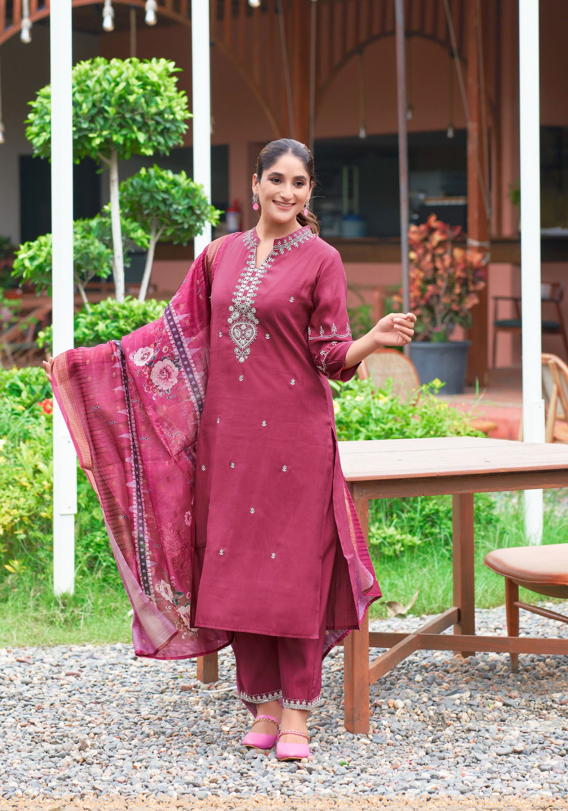 Diya Vol 1 By Mystic 9 Modal Embroidery Kurti With Bottom Dupatta Wholesale Shop In Surat
